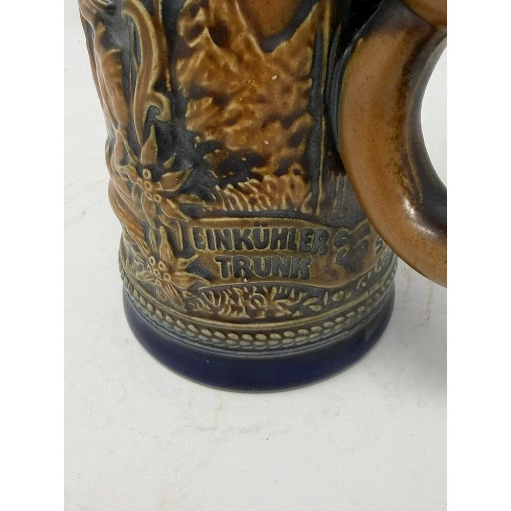 Gerz Gerzit West Germany Cold War Era Pretzel Handle Beer Stein Pewter Lid